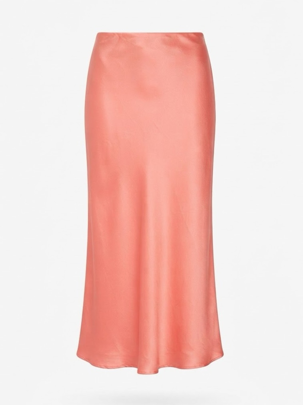 Brooklyn’s bäcio Boutique Coral Satin Midi Skirt